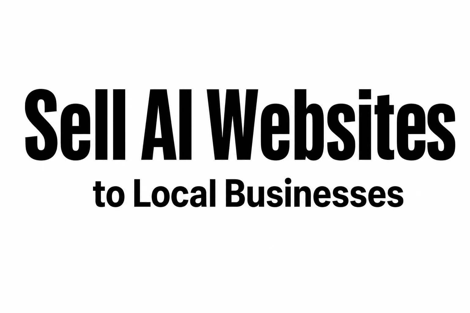 How to Sell AI Websites to Local Businesses and Make ?7,000�10,000 Per Deal