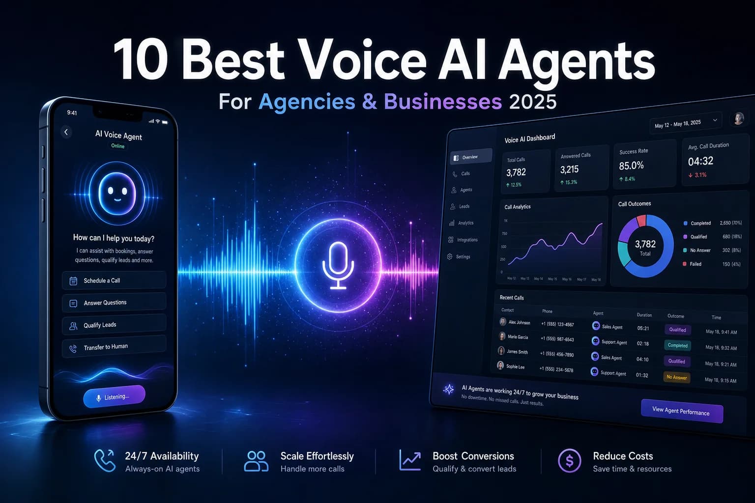 10 Best Voice AI Agents for Agencies and Businesses (2025)