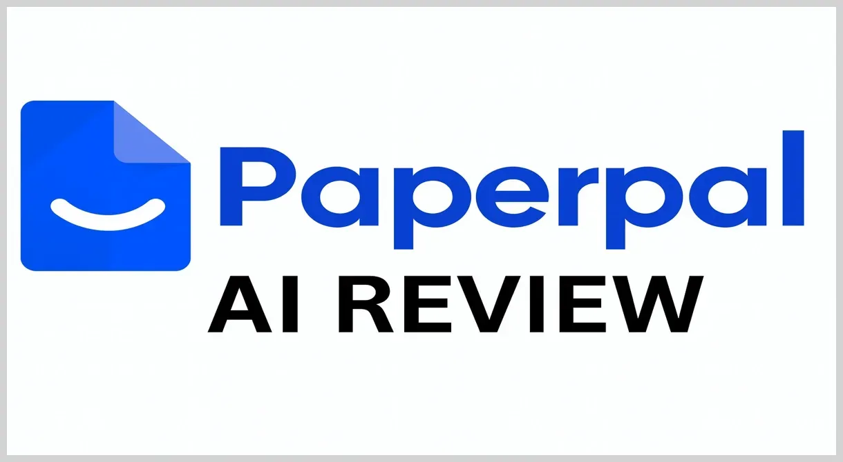 Paperpal AI Review logo with blue Paperpal icon and text.